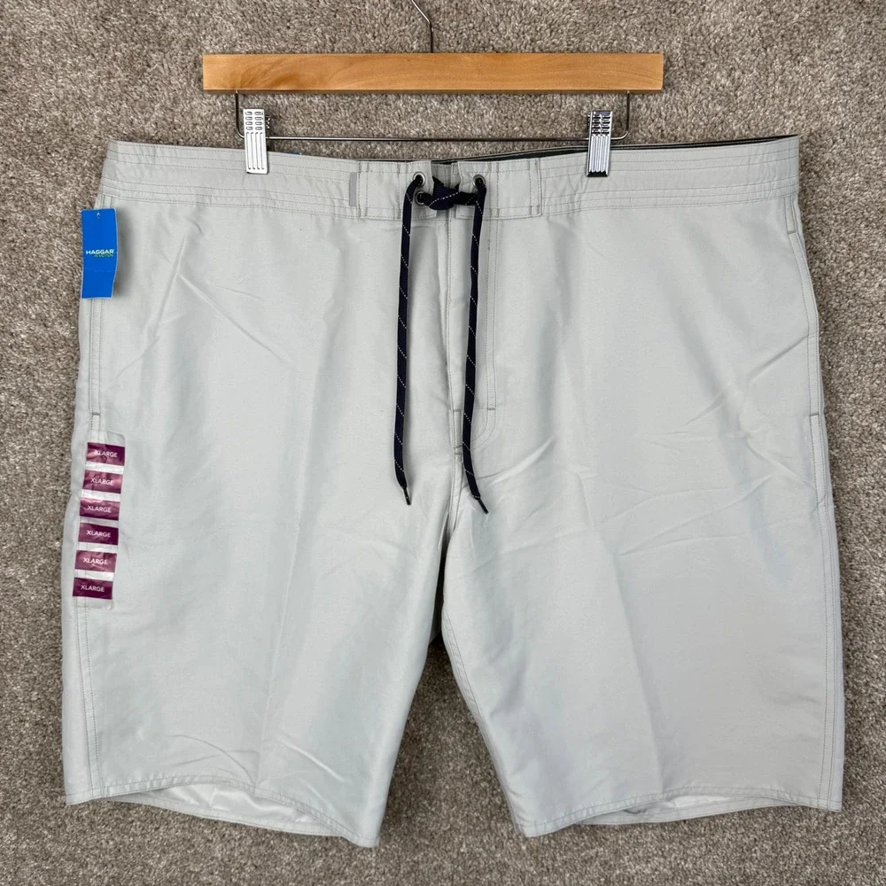 Haggar In Motion Active Shorts Mens XL Light Grey Repreve‎ NEW